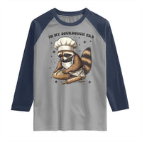 In My Sourdough Era Raglan Shirt Funny Raccoon Baker - Wonder Print Shop