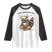 In My Sourdough Era Raglan Shirt Funny Raccoon Baker - Wonder Print Shop