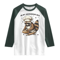 In My Sourdough Era Raglan Shirt Funny Raccoon Baker - Wonder Print Shop