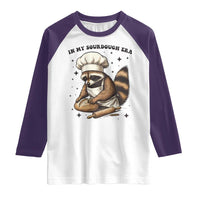 In My Sourdough Era Raglan Shirt Funny Raccoon Baker - Wonder Print Shop