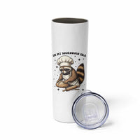 In My Sourdough Era Skinny Tumbler Funny Raccoon Baker - Wonder Print Shop