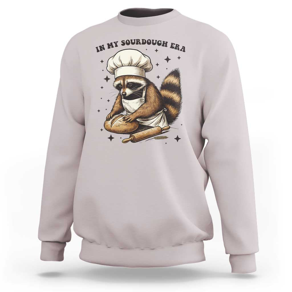 In My Sourdough Era Sweatshirt Funny Raccoon Baker - Wonder Print Shop