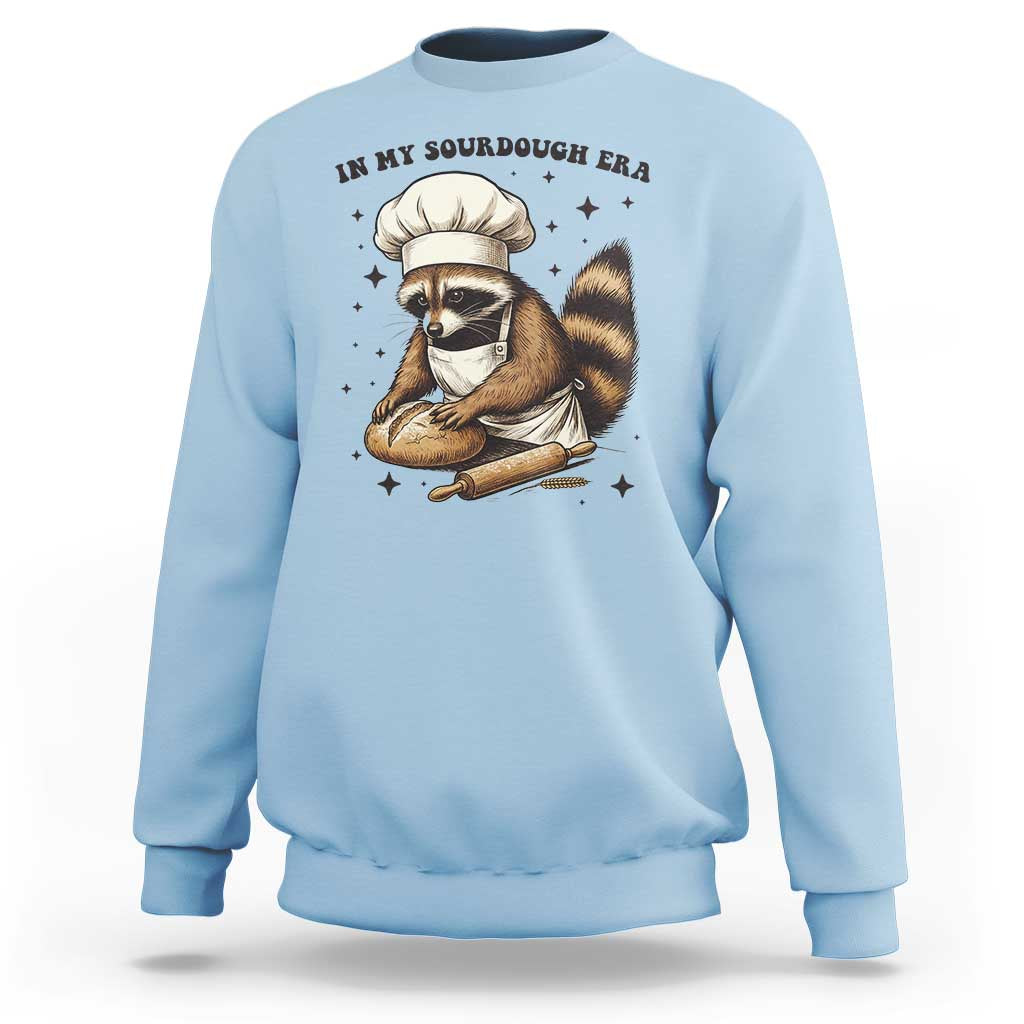 In My Sourdough Era Sweatshirt Funny Raccoon Baker - Wonder Print Shop