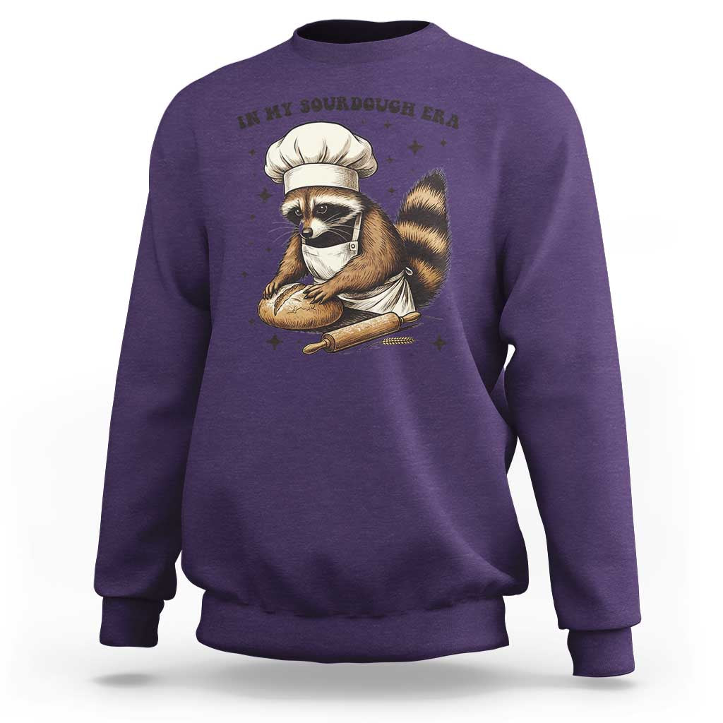 In My Sourdough Era Sweatshirt Funny Raccoon Baker - Wonder Print Shop