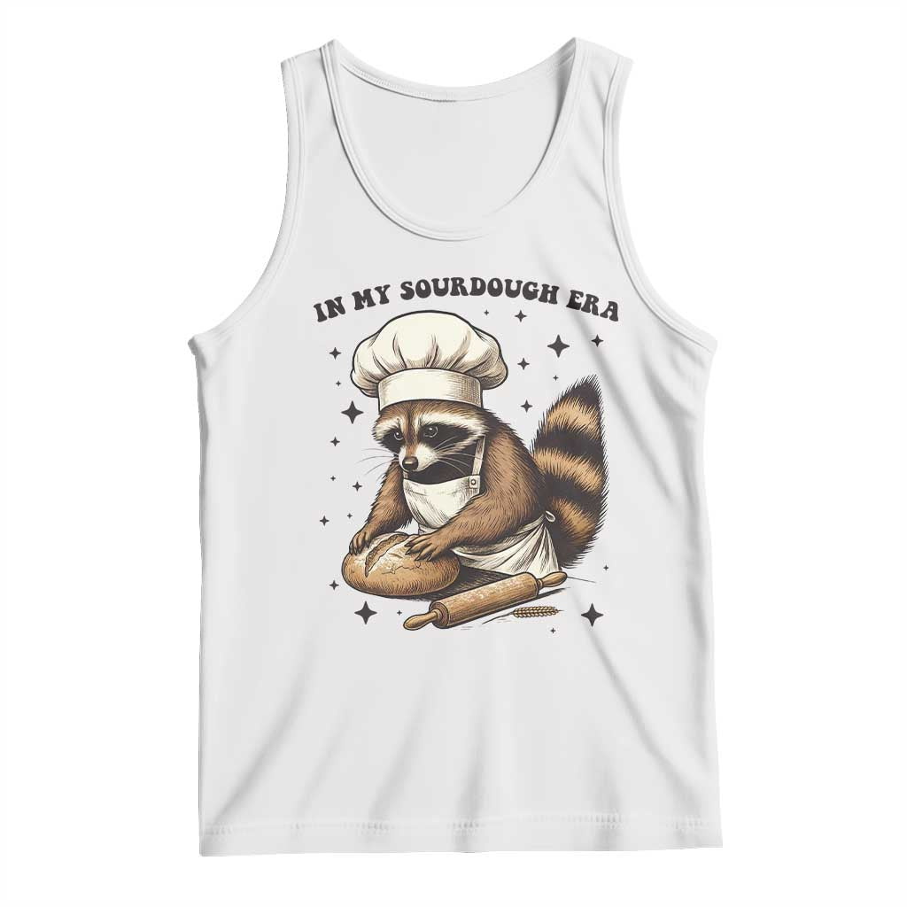 In My Sourdough Era Tank Top Funny Raccoon Baker - Wonder Print Shop