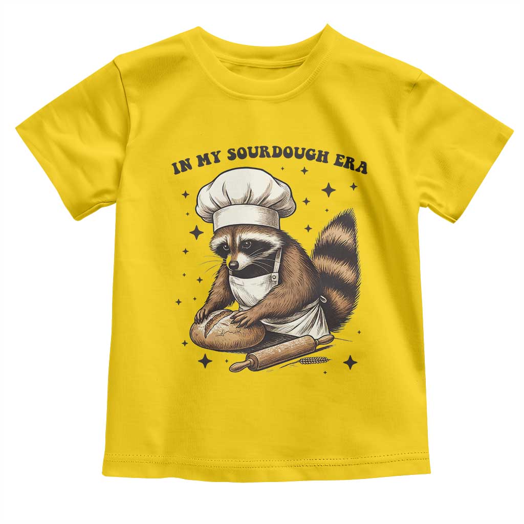 In My Sourdough Era Toddler T Shirt Funny Raccoon Baker - Wonder Print Shop