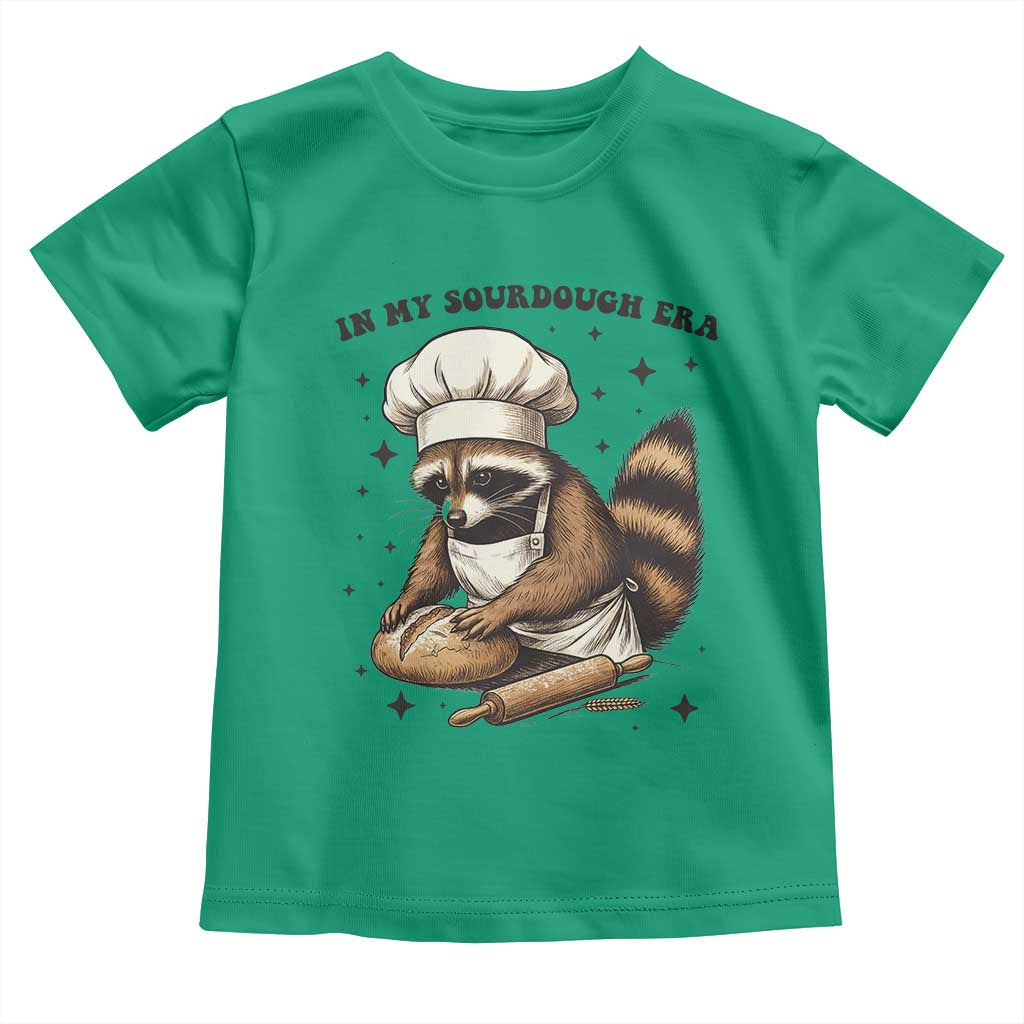 In My Sourdough Era Toddler T Shirt Funny Raccoon Baker - Wonder Print Shop