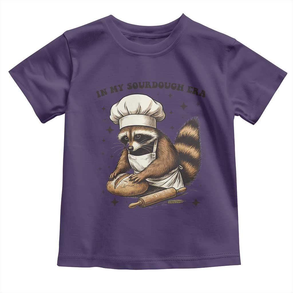 In My Sourdough Era Toddler T Shirt Funny Raccoon Baker - Wonder Print Shop