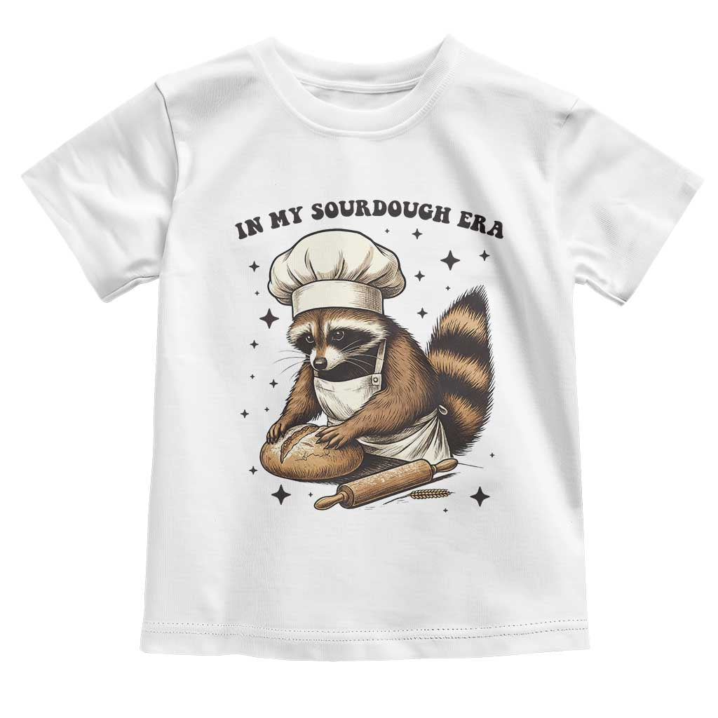 In My Sourdough Era Toddler T Shirt Funny Raccoon Baker - Wonder Print Shop