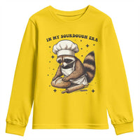 In My Sourdough Era Youth Sweatshirt Funny Raccoon Baker - Wonder Print Shop
