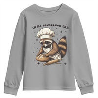 In My Sourdough Era Youth Sweatshirt Funny Raccoon Baker - Wonder Print Shop