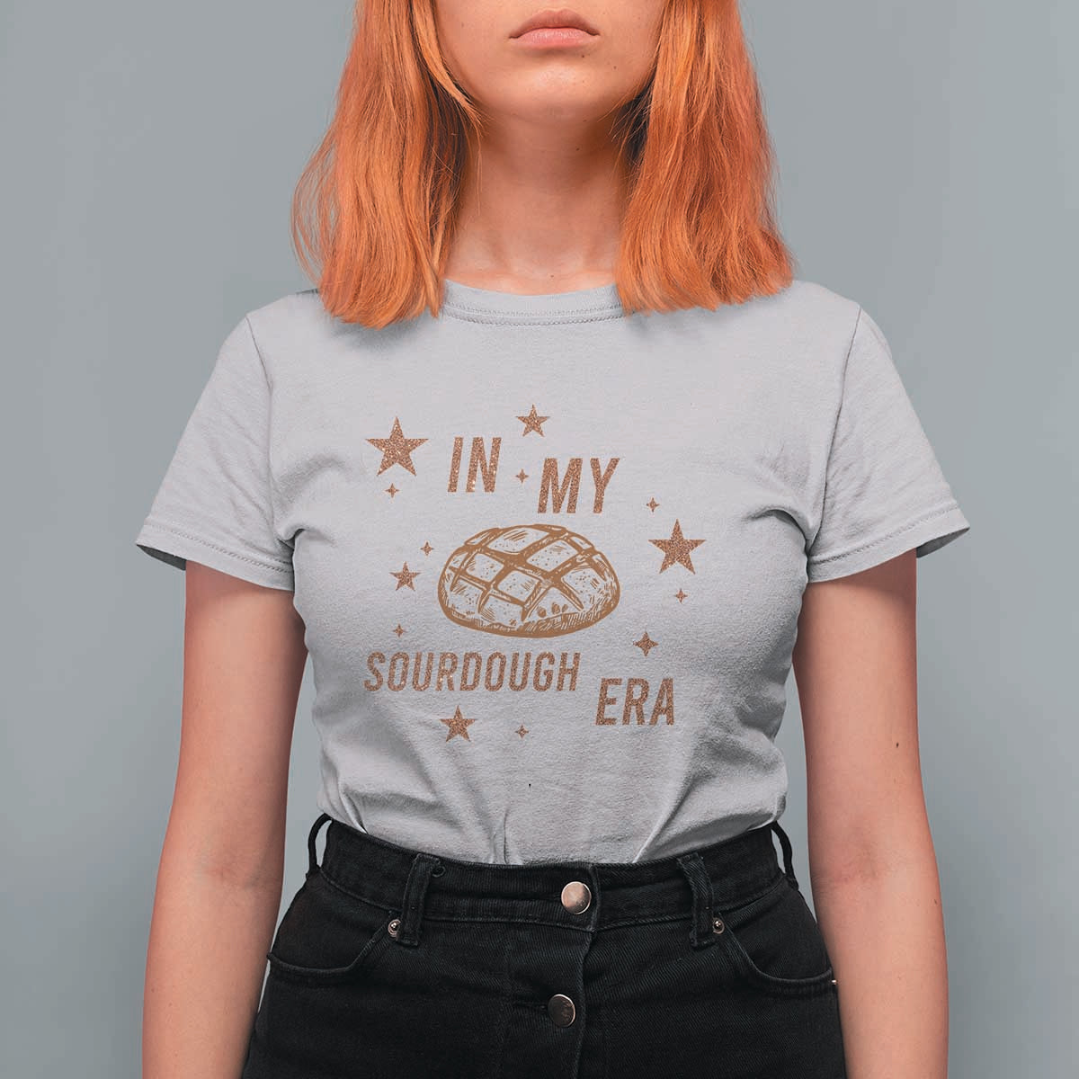 In My Sourdough Era T Shirt For Women Funny Baking Bread Lover - Wonder Print Shop