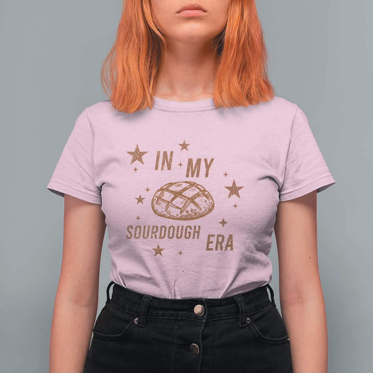 In My Sourdough Era T Shirt For Women Funny Baking Bread Lover - Wonder Print Shop