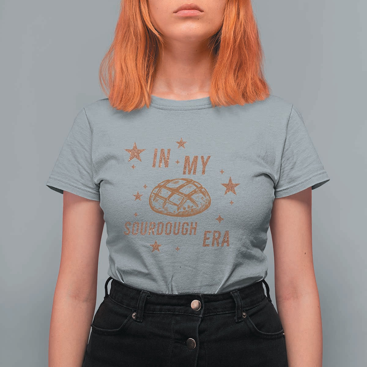In My Sourdough Era T Shirt For Women Funny Baking Bread Lover - Wonder Print Shop