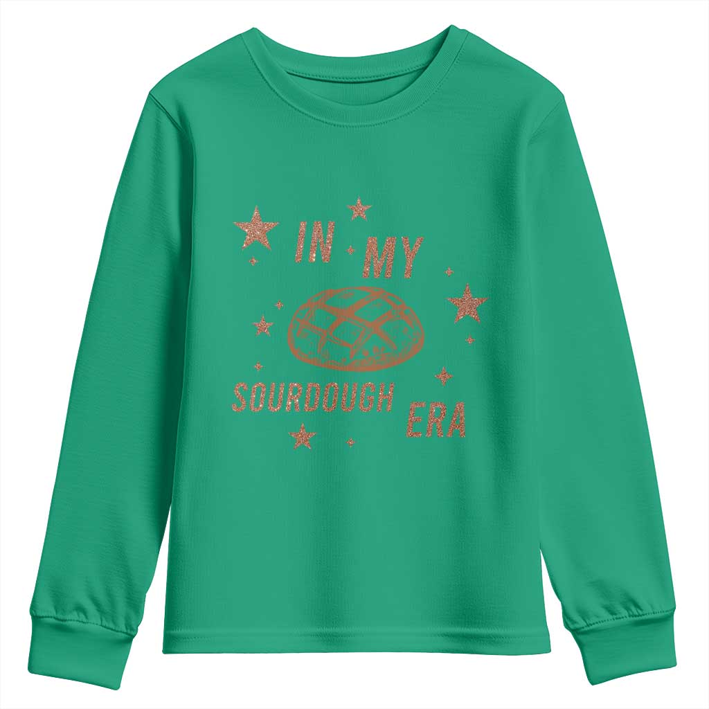 In My Sourdough Era Youth Sweatshirt Funny Baking Bread Lover - Wonder Print Shop
