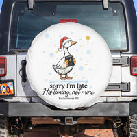 Christian Goose Spare Tire Cover Sorry I Am Late His Timing Not Mine - Wonder Print Shop