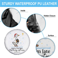 Christian Goose Spare Tire Cover Sorry I Am Late His Timing Not Mine - Wonder Print Shop
