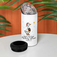 Christian Goose 4 in 1 Can Cooler Tumbler Sorry I Am Late His Timing Not Mine - Wonder Print Shop