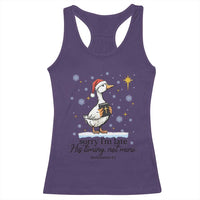 Christian Goose Racerback Tank Top Sorry I Am Late His Timing Not Mine - Wonder Print Shop