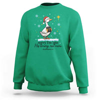 Christian Goose Sweatshirt Sorry I Am Late His Timing Not Mine - Wonder Print Shop