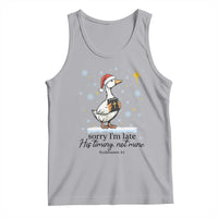 Christian Goose Tank Top Sorry I Am Late His Timing Not Mine - Wonder Print Shop