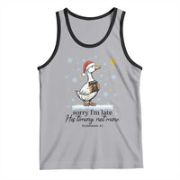 Christian Goose Tank Top Sorry I Am Late His Timing Not Mine - Wonder Print Shop