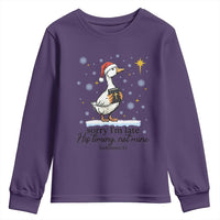 Christian Goose Youth Sweatshirt Sorry I Am Late His Timing Not Mine - Wonder Print Shop