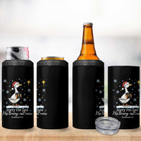 Christian Silly Goose 4 in 1 Can Cooler Tumbler Sorry I Am Late His Timing Not Mine - Wonder Print Shop