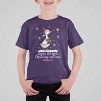 Christian Silly Goose T Shirt For Kid Sorry I Am Late His Timing Not Mine - Wonder Print Shop