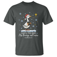 Christian Silly Goose T Shirt Sorry I Am Late His Timing Not Mine - Wonder Print Shop
