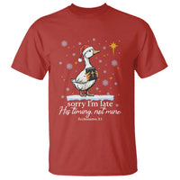 Christian Silly Goose T Shirt Sorry I Am Late His Timing Not Mine - Wonder Print Shop