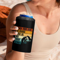 Teach Your Kids To Change Their Oil Not Their Gender 4 in 1 Can Cooler Tumbler Funny Mechanic Dad - Wonder Print Shop