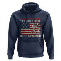 Teach Your Kids To Change Their Oil Not Their Gender Hoodie Mechanic Flag American Patriotic Flag Funny Mechanic Dad Political Satire Humor - Wonder Print Shop