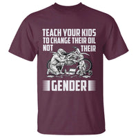 Teach Your Kids To Change Their Oil Not Their Gender T Shirt Political Satire - Wonder Print Shop