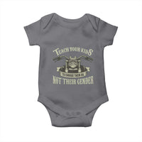 Teach Your Kids to Change Their Oil Not Their Gender Baby Onesie Funny Mechanic Dad Political Satire