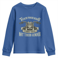 Teach Your Kids to Change Their Oil Not Their Gender Youth Sweatshirt Funny Mechanic Dad Political Satire