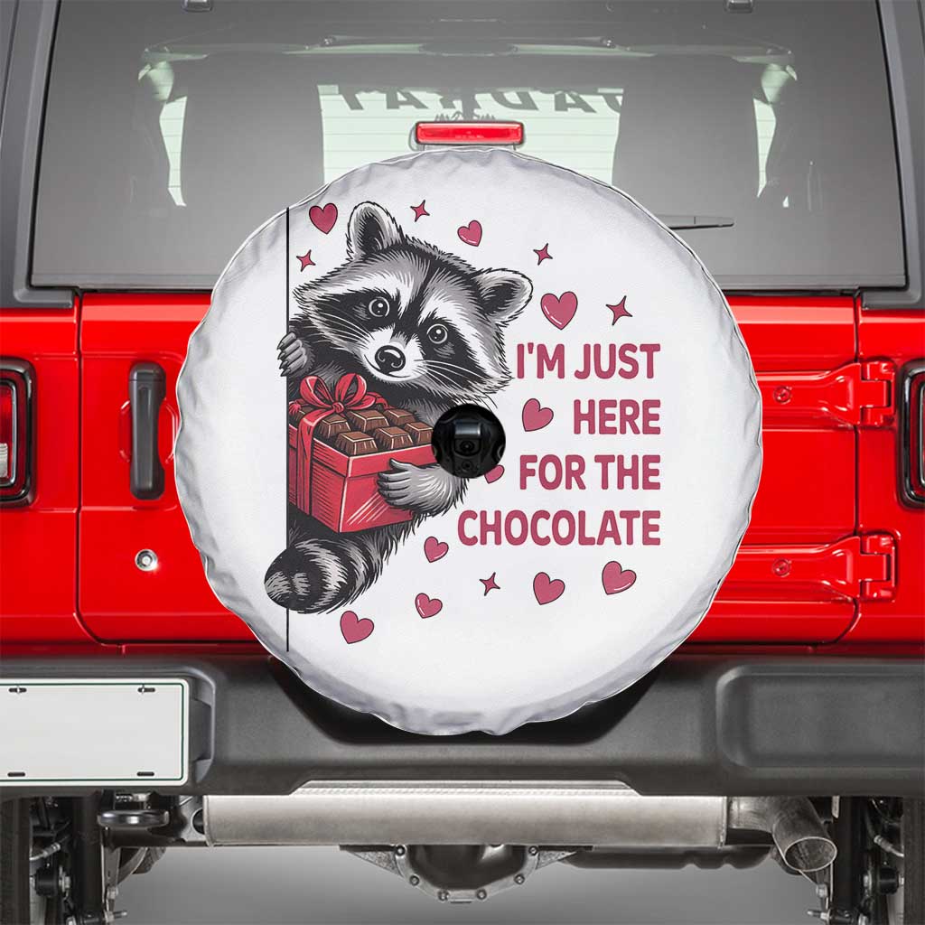 Valentine Racoon Trash Panda Spare Tire Cover I'm Just Here For The Chocolate
