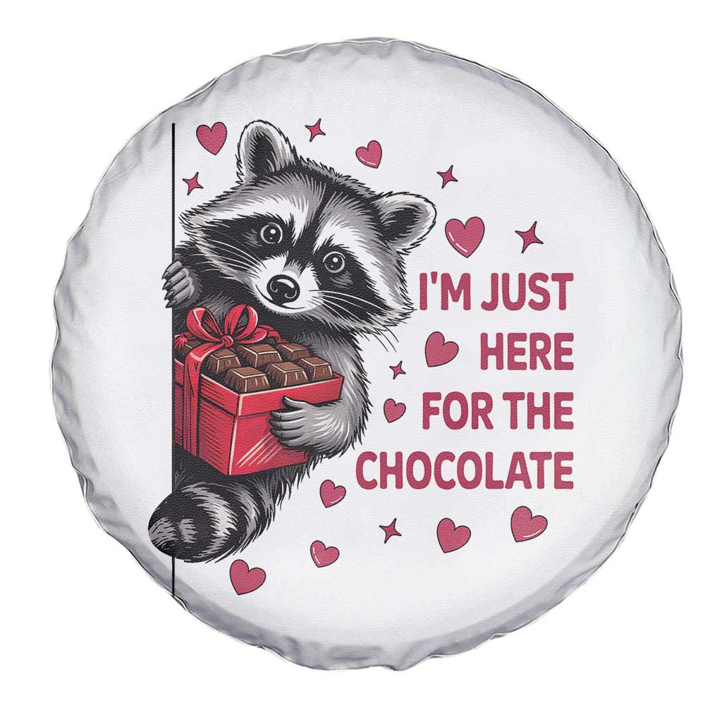 Valentine Racoon Trash Panda Spare Tire Cover I'm Just Here For The Chocolate