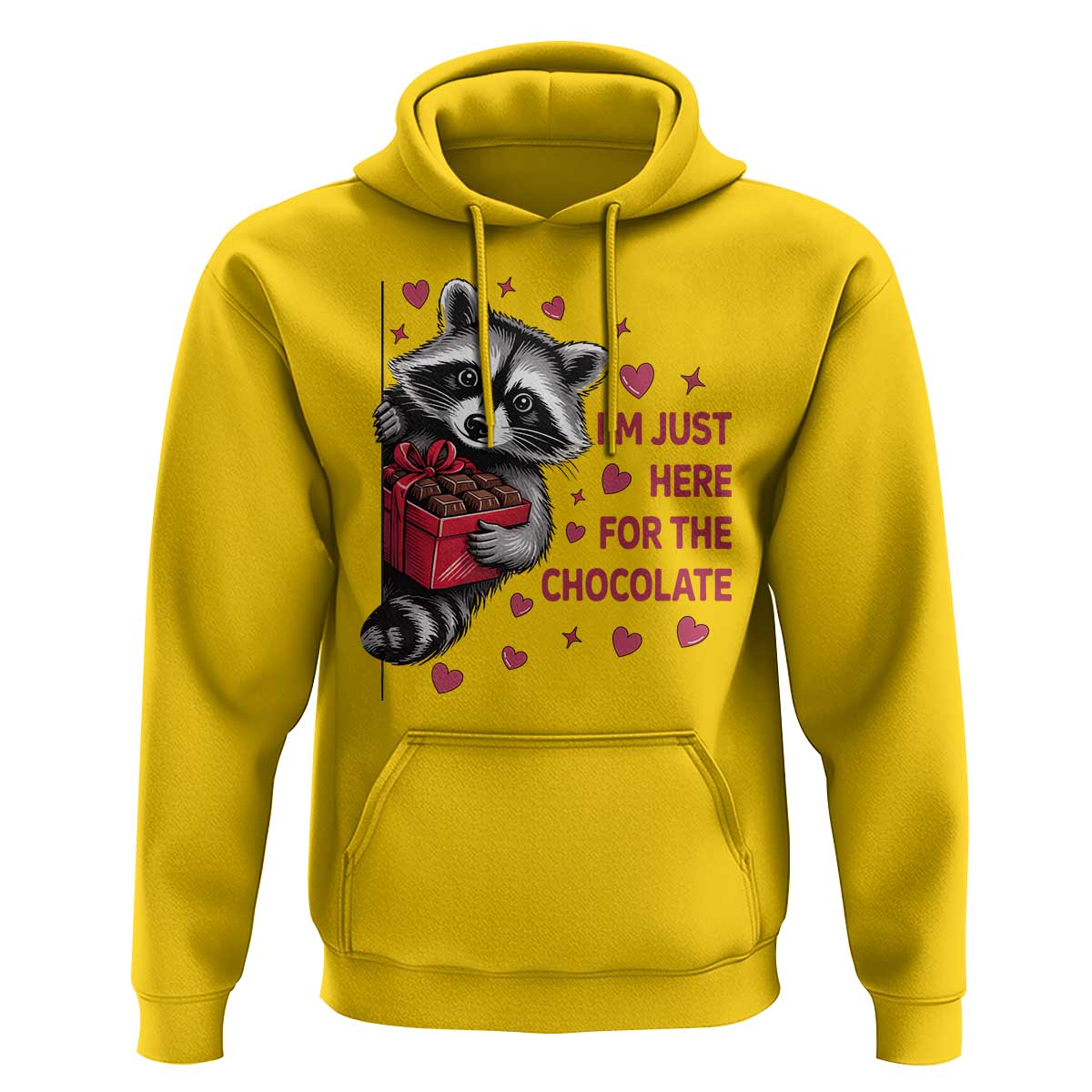 Valentine Racoon Trash Panda Hoodie I'm Just Here For The Chocolate