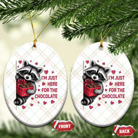 Valentine Racoon Trash Panda Ceramic Ornament I'm Just Here For The Chocolate