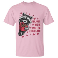Valentine Racoon Trash Panda T Shirt I'm Just Here For The Chocolate