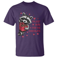 Valentine Racoon Trash Panda T Shirt I'm Just Here For The Chocolate