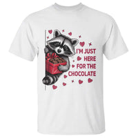 Valentine Racoon Trash Panda T Shirt I'm Just Here For The Chocolate
