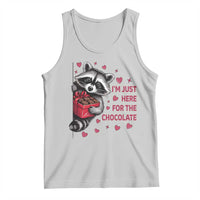 Valentine Racoon Trash Panda Tank Top I'm Just Here For The Chocolate
