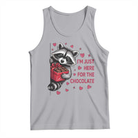 Valentine Racoon Trash Panda Tank Top I'm Just Here For The Chocolate