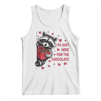 Valentine Racoon Trash Panda Tank Top I'm Just Here For The Chocolate