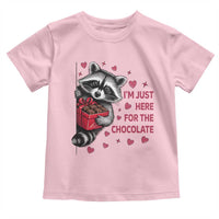 Valentine Racoon Trash Panda Toddler T Shirt I'm Just Here For The Chocolate