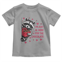 Valentine Racoon Trash Panda Toddler T Shirt I'm Just Here For The Chocolate