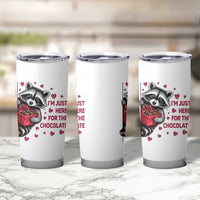 Valentine Racoon Trash Panda Tumbler Cup I'm Just Here For The Chocolate