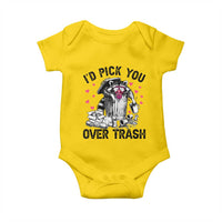 Valentine Racoon Trash Panda Baby Onesie I Would Pick You Over Trash